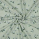 Double gauze munt met bloemetjes - Poppy