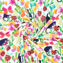 Tricot wit met tuintaferelen - Korina + Kind