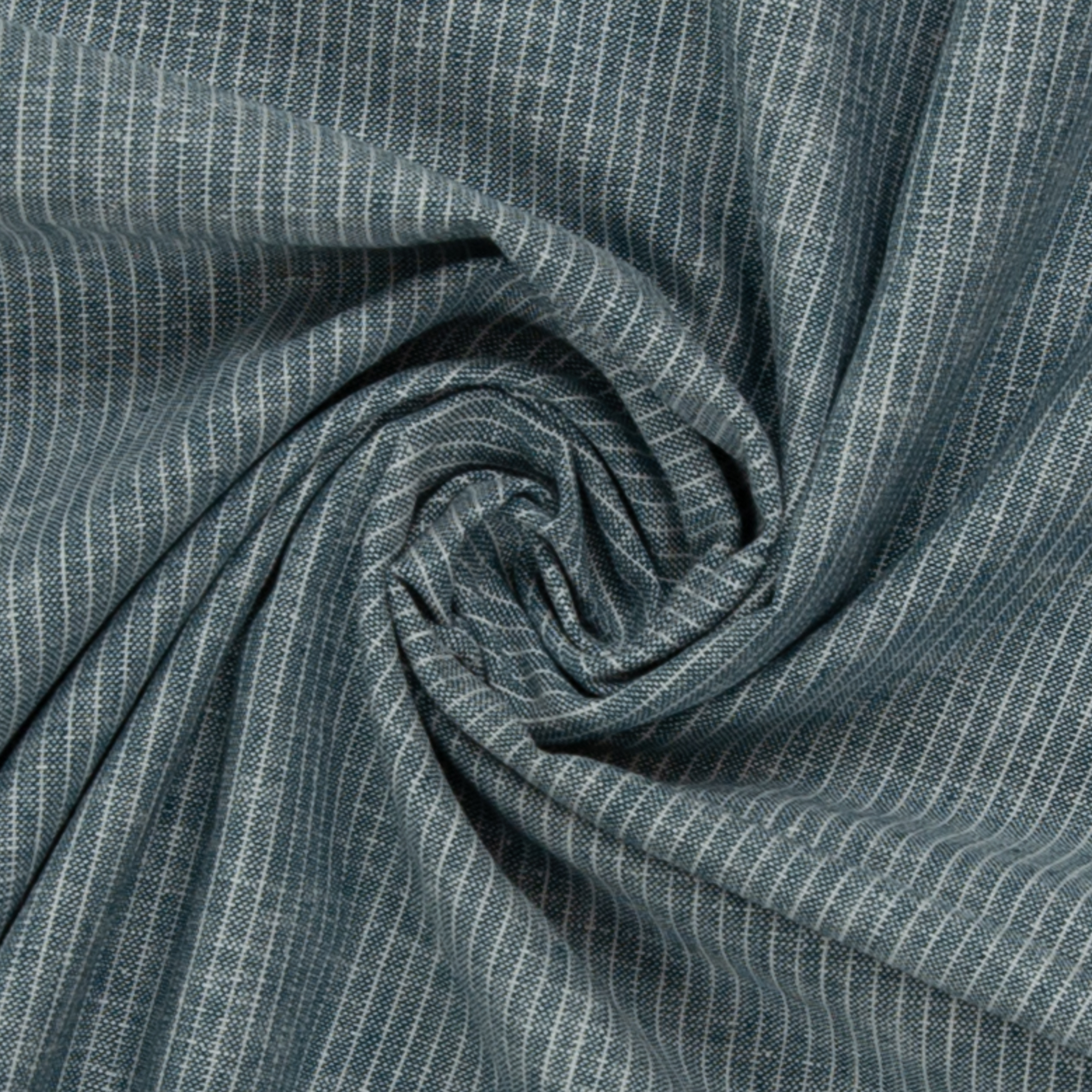 Linnenmengeling petrol gestreept