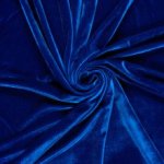 Fluweel stof effen kobalt