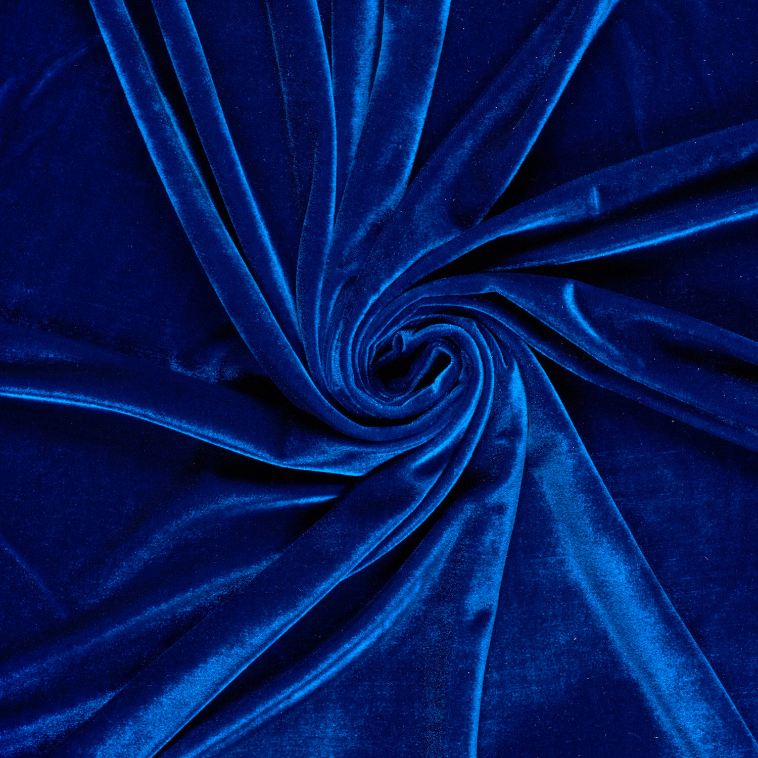 Fluweel stof effen kobalt