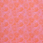 Polyester stretch roze met appelsienen