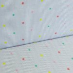 Katoen blauwe strepen en gekeurde bollen