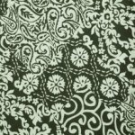 Viscosemengeling groen met paisley motief  - Knip