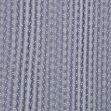 Broderie blauw gestreept met bloemetjes