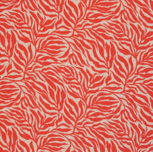 Viscose wit met zalmroze zebra print