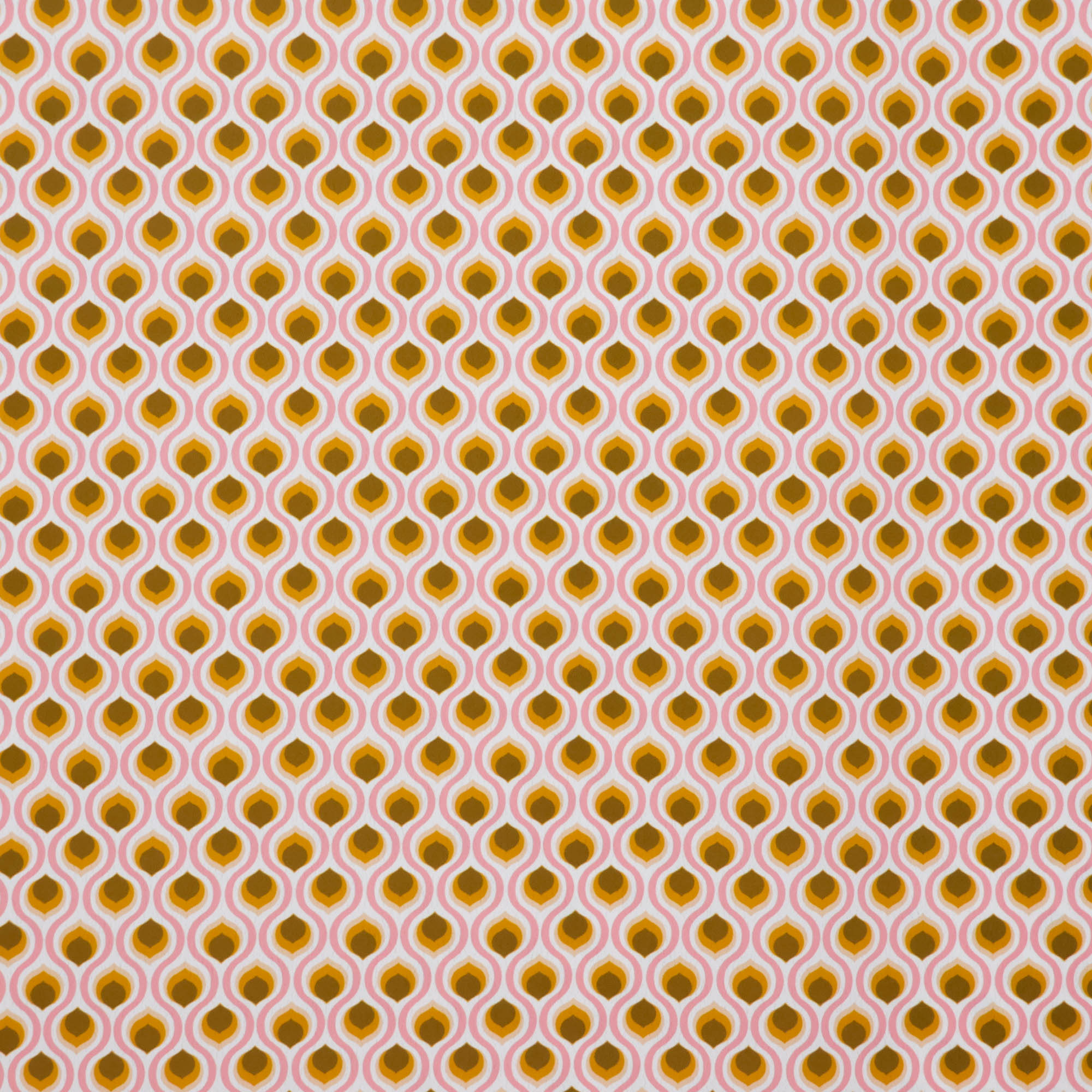 Crêpe polyester met abstract oranje patroon