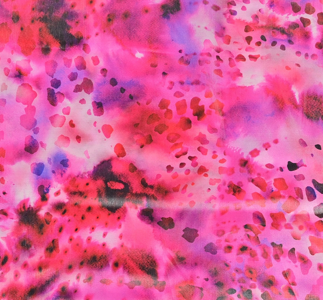 Viscose panterpatroon roze