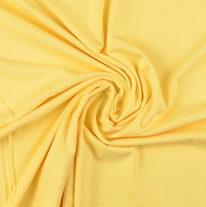 Polyester stretch zacht geel