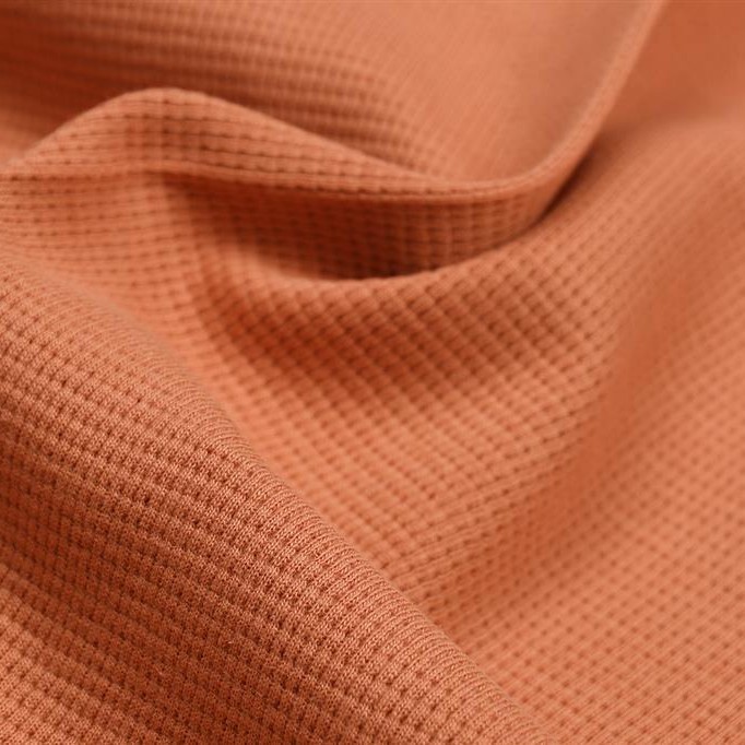 Wafeltricot terracotta