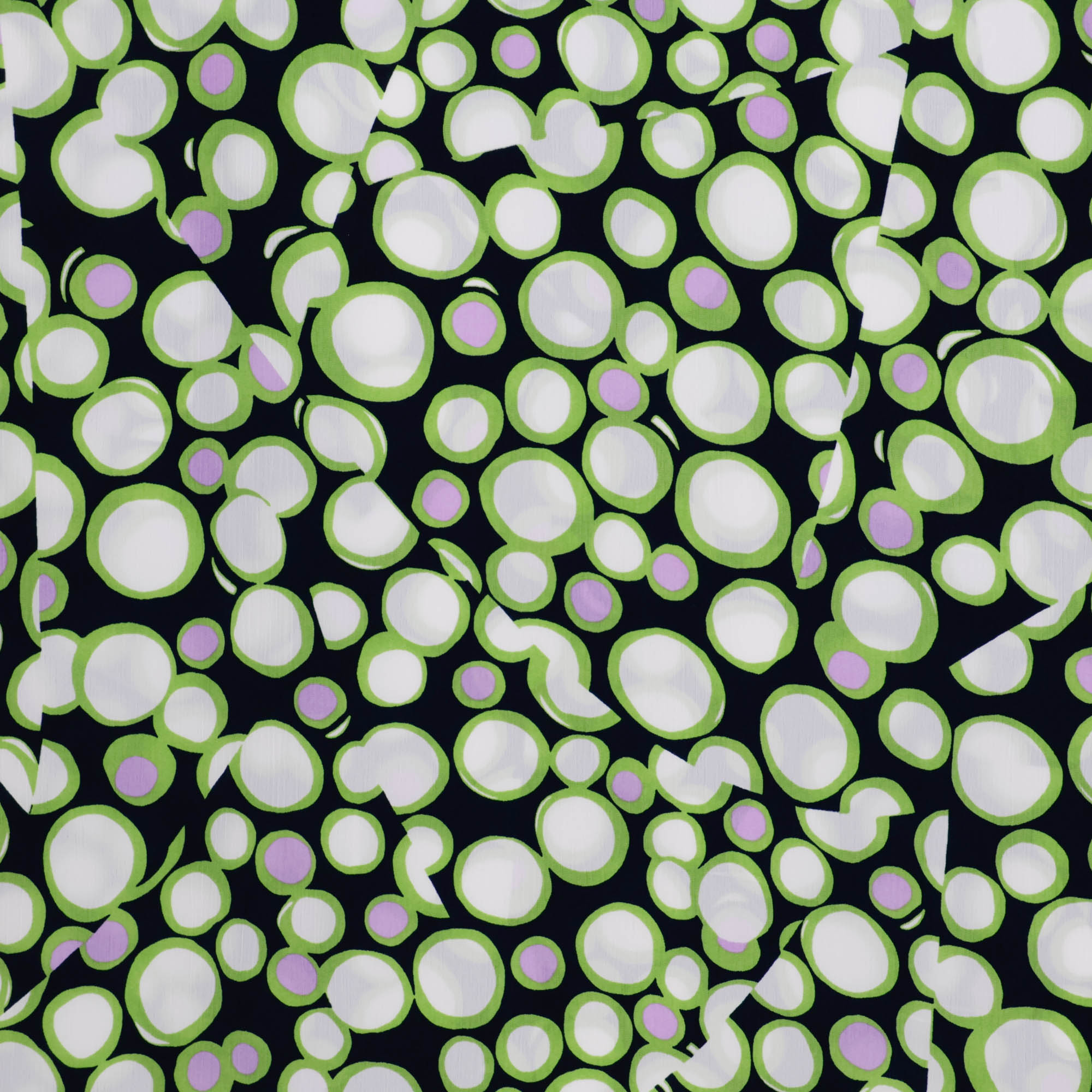 Polyester licht gestructureerd met groen patroon