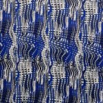 Viscose satijn blauw patroon