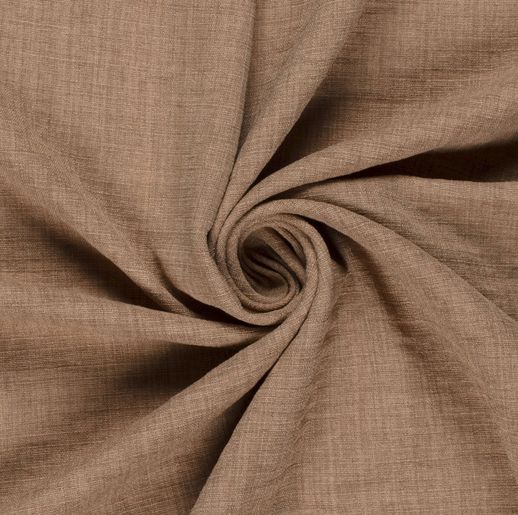 Linnenlook effen taupe bruin