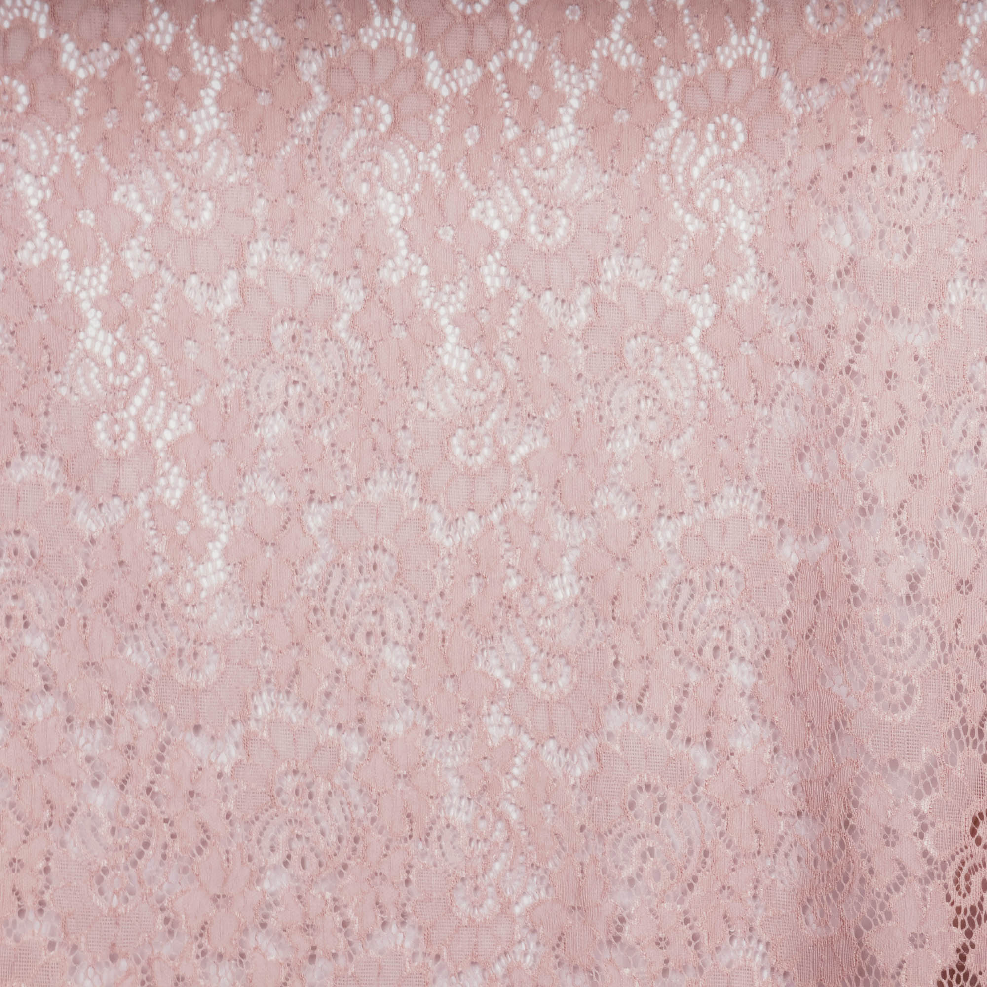 Kant oud roze met bloemenpatroon