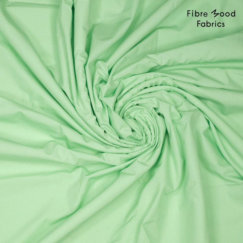 Geweven katoen lichtgroen met zachte touch - Fibre Mood
