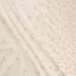 Tule broderie roos bloemen