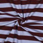 Sweater gestreept blauw en bordeaux