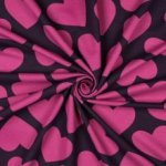 Sweater paars met hartjes