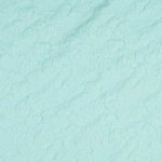 Jacquard reliëf licht turquoise met bloemen