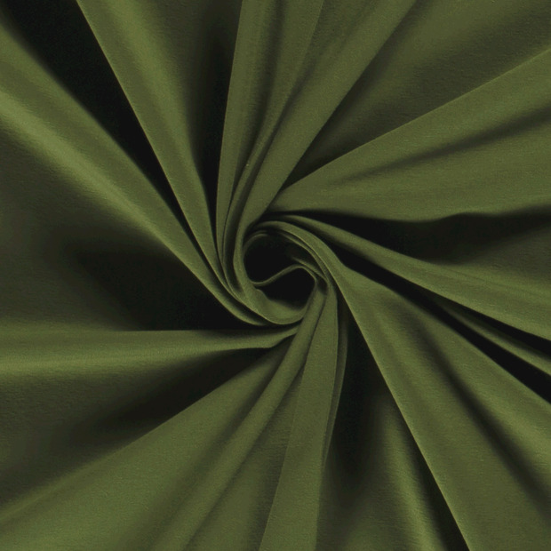 Katoen tricot bosgroen
