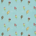 Tricot blauw met ijsjes 'Beach'