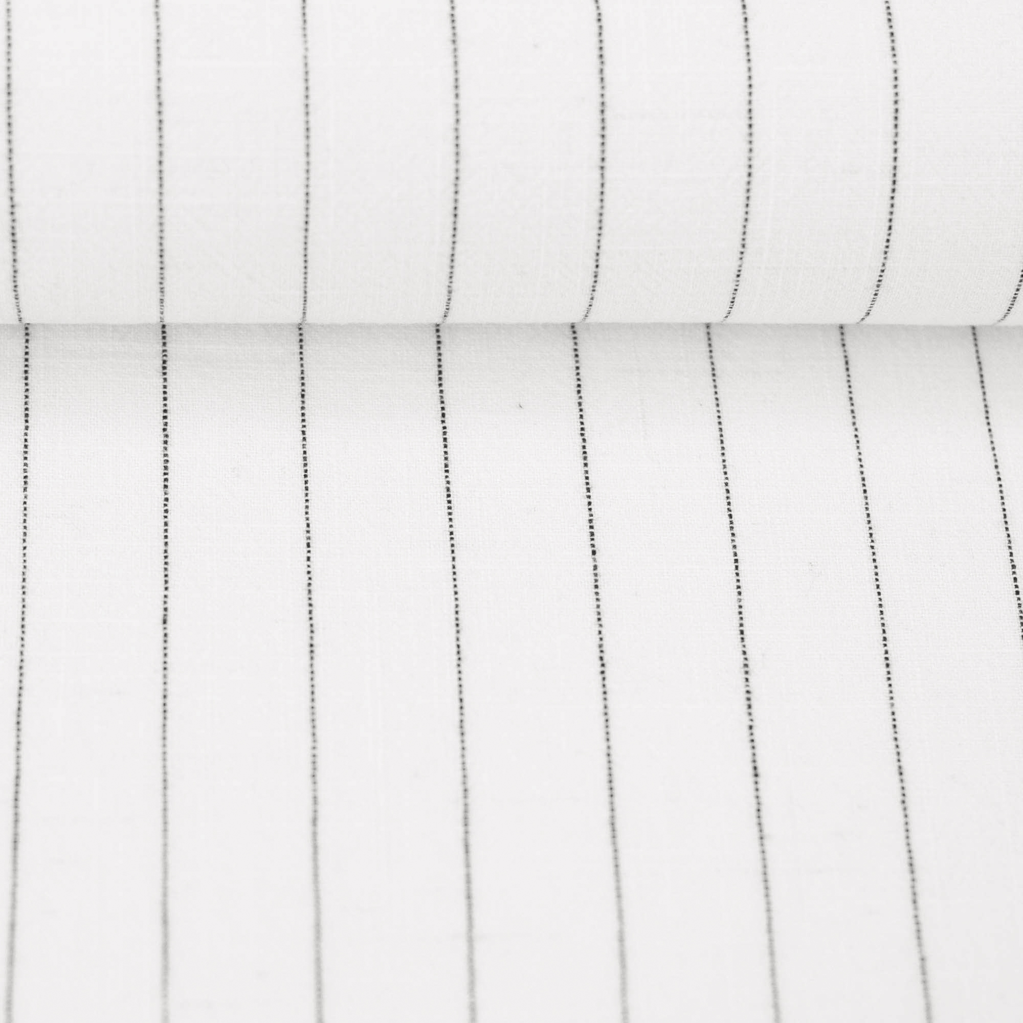 Viscose linnen gestreept wit