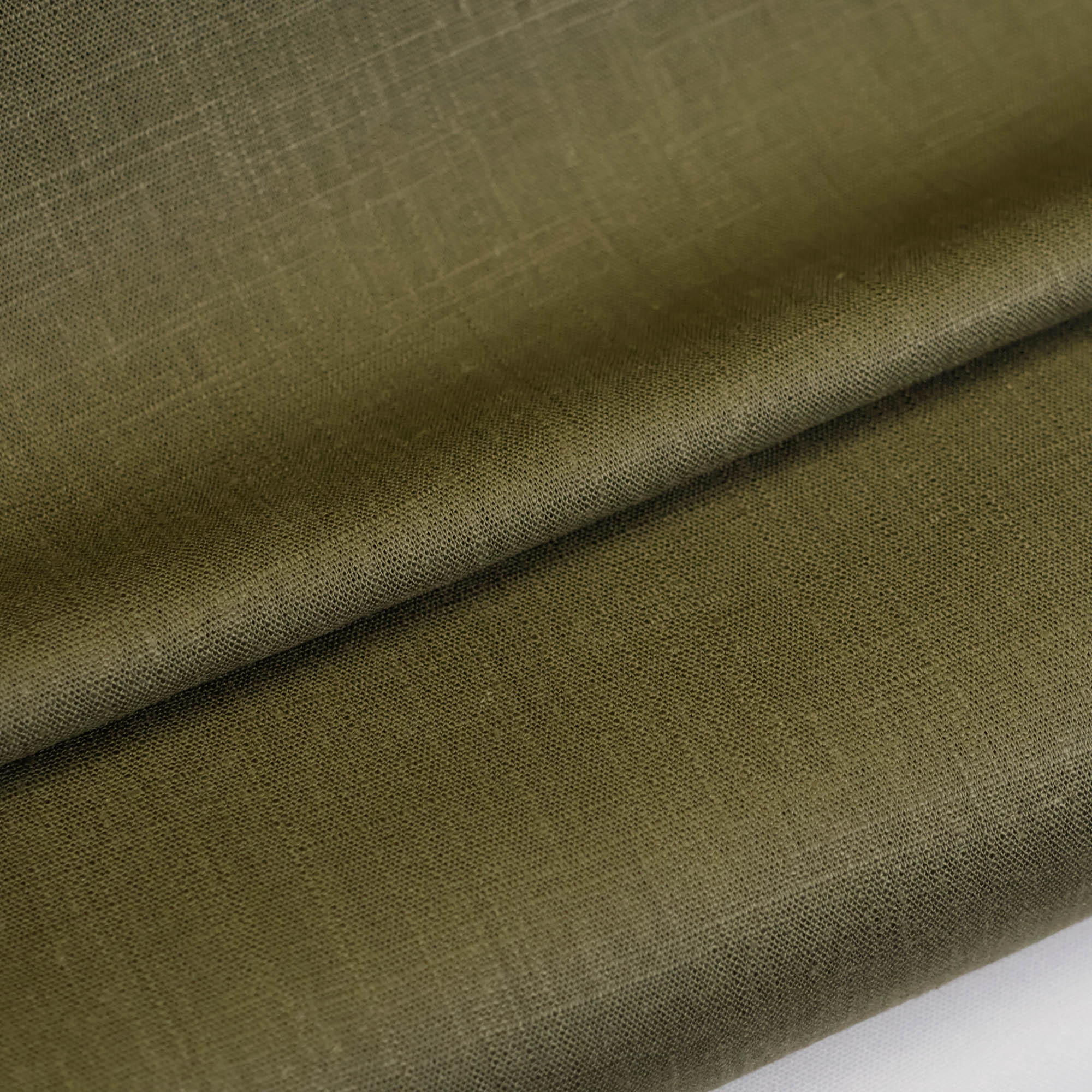 Viscose linnen  stretch olijfgroen