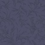 Katoen blauw met glanzende bloemen