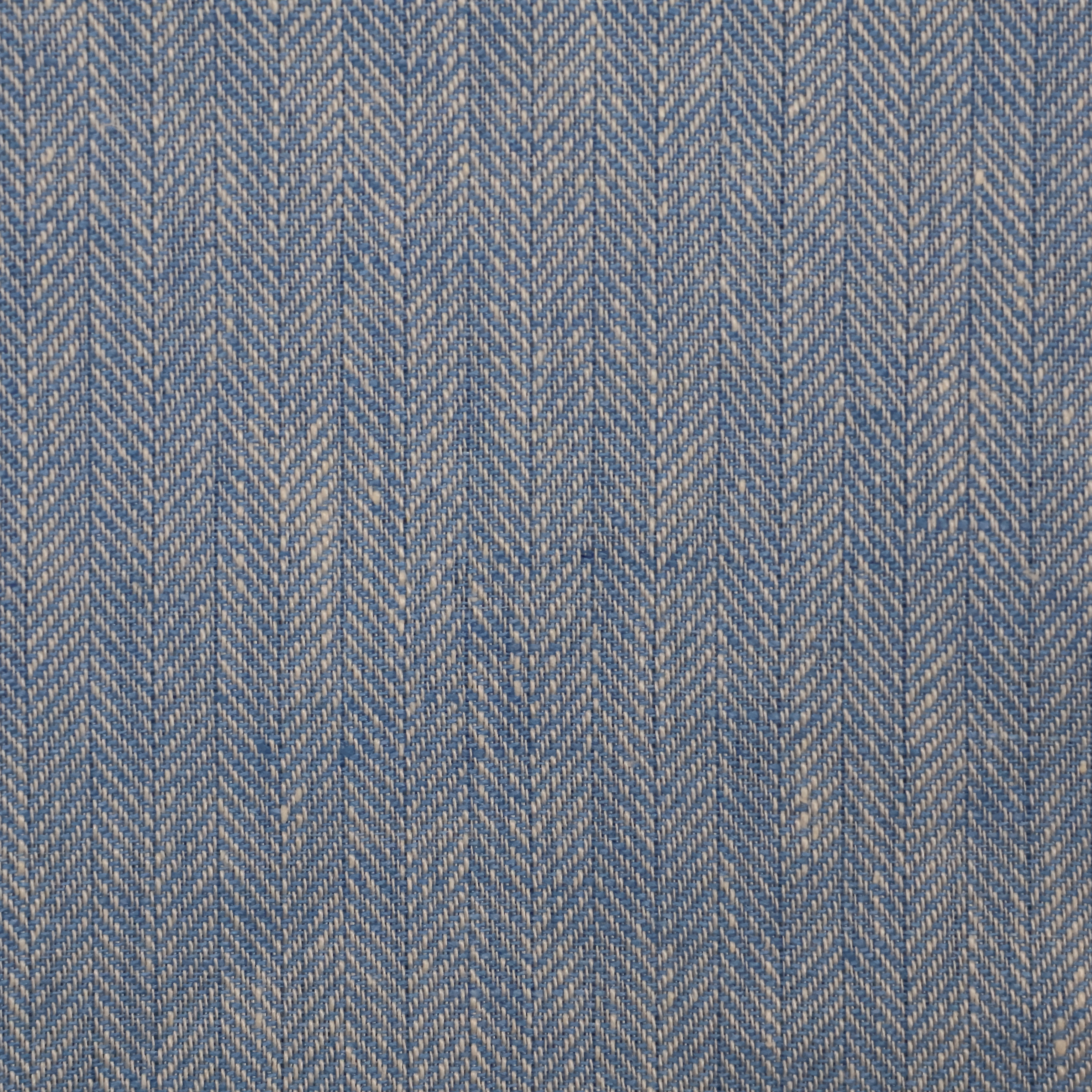 Viscose linnen blauw met visgraadmotief