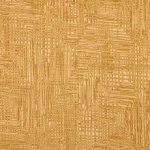 Katoen geel met abstract motief