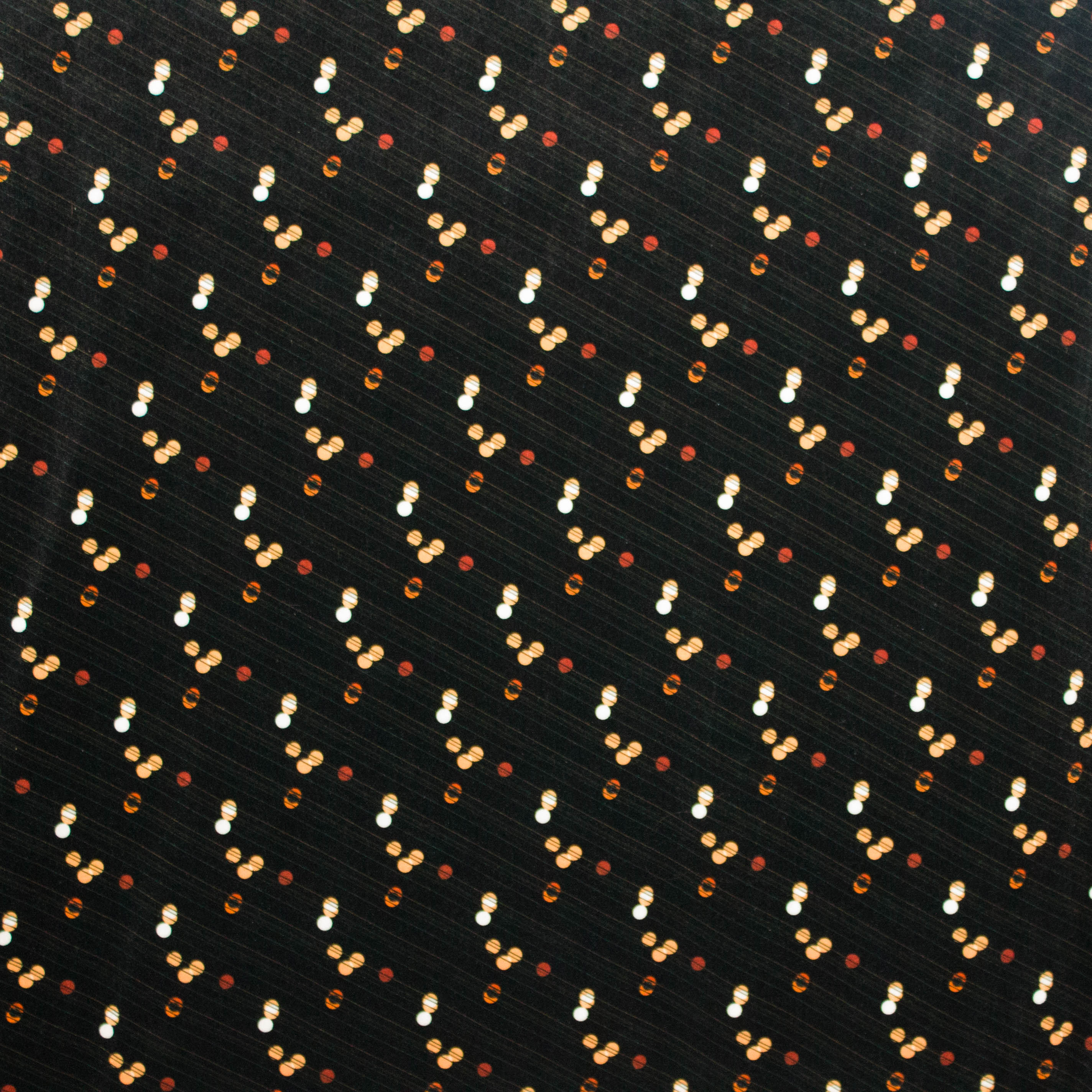 Zwarte stretch polyester met kleine cirkels