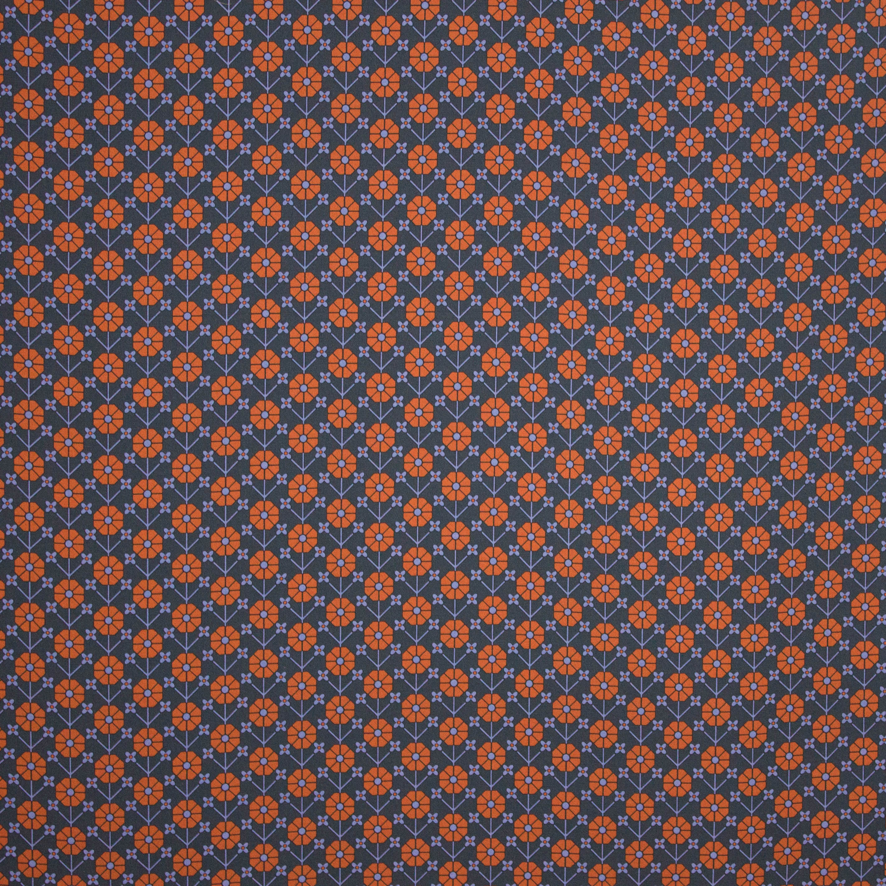 Crêpe met geometrisch bloemmotief