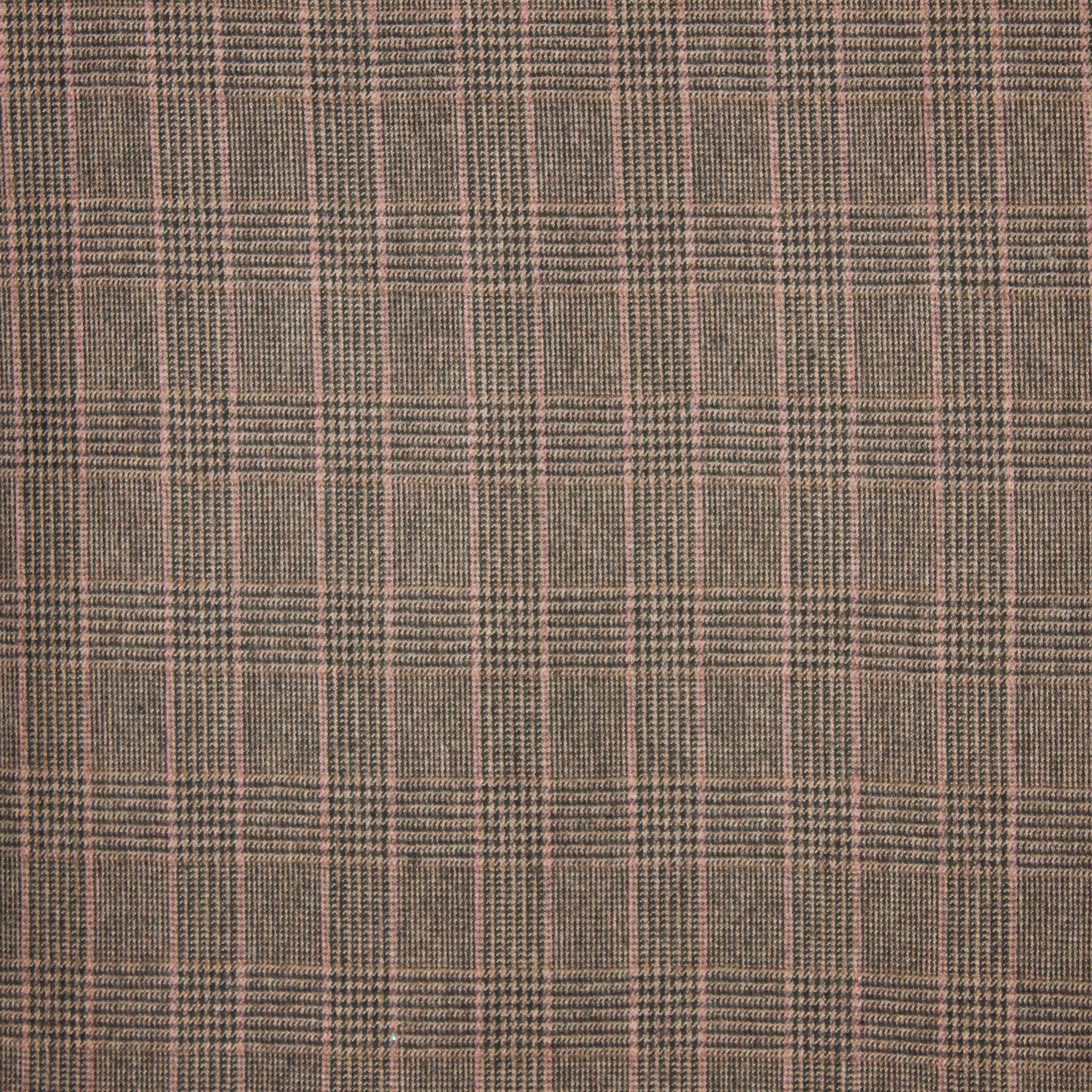 Prince de galles in bruine polyester/viscose