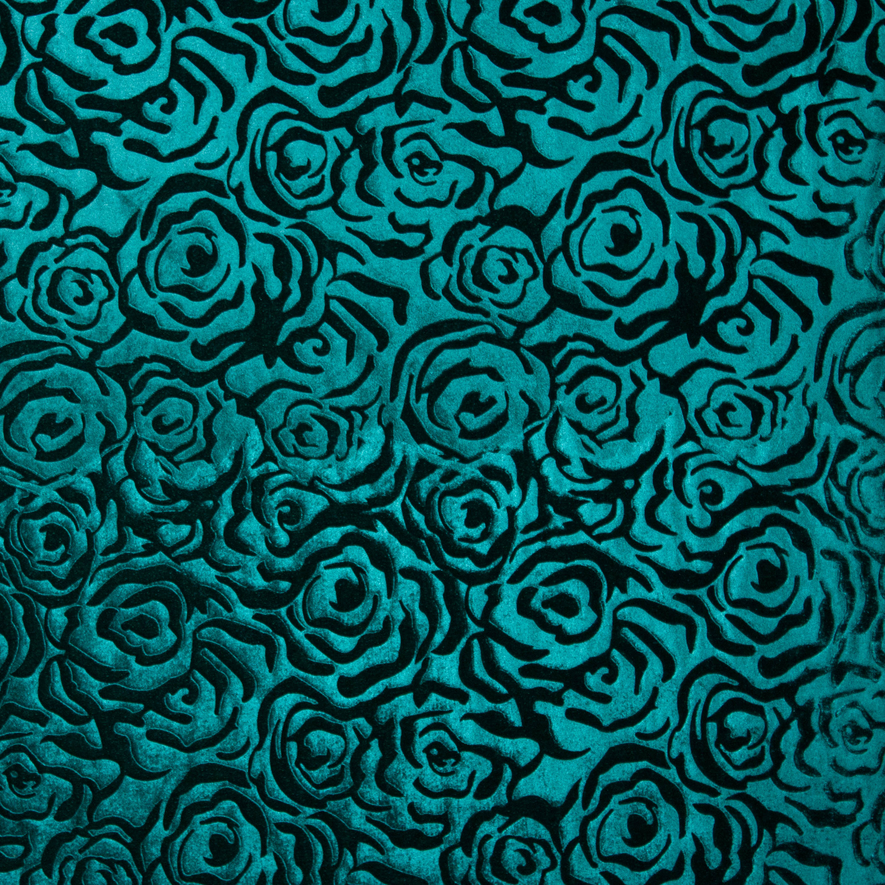 Stretch fluweel/velours met bloemmotief van My Image