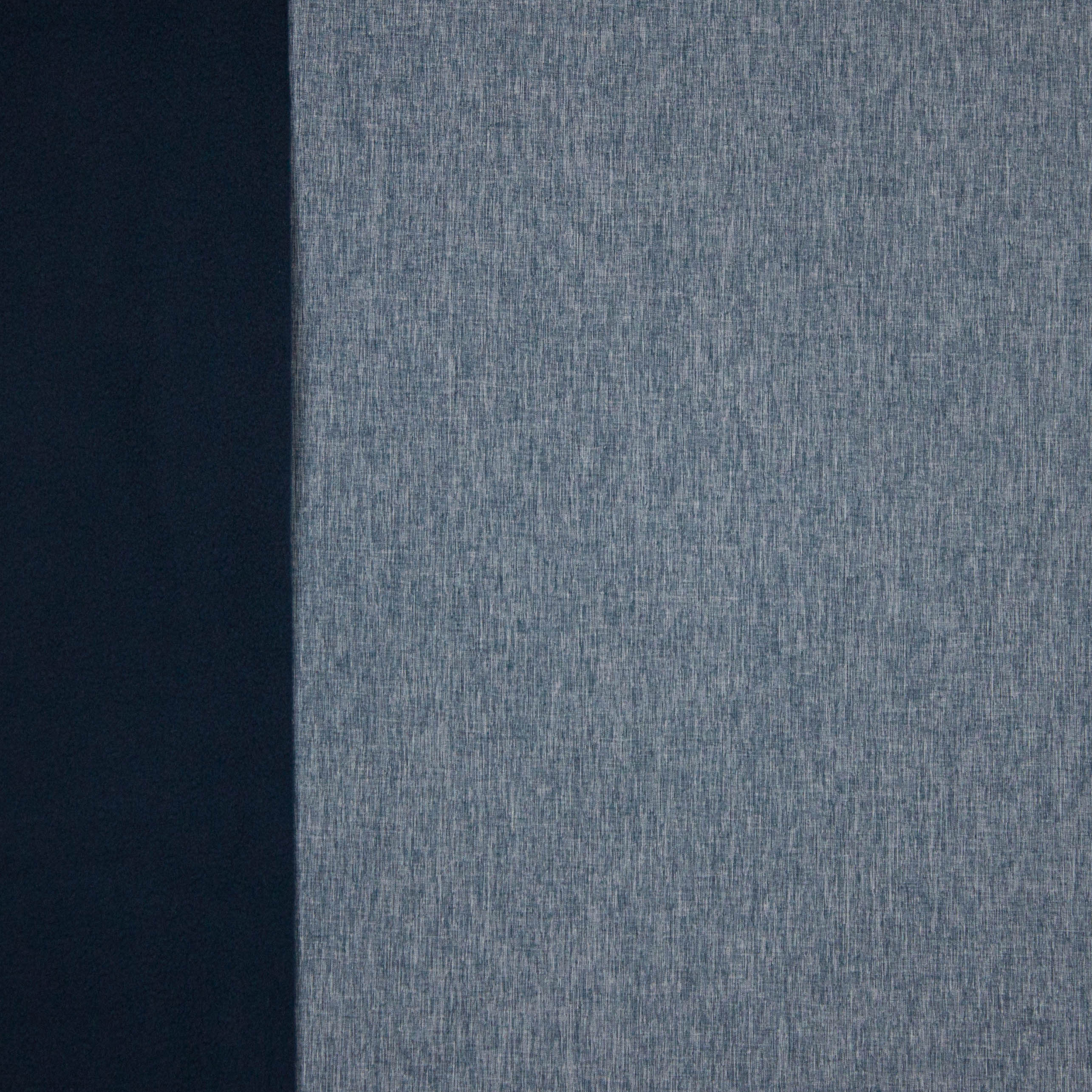 softshell blauw /wit gemeleerd