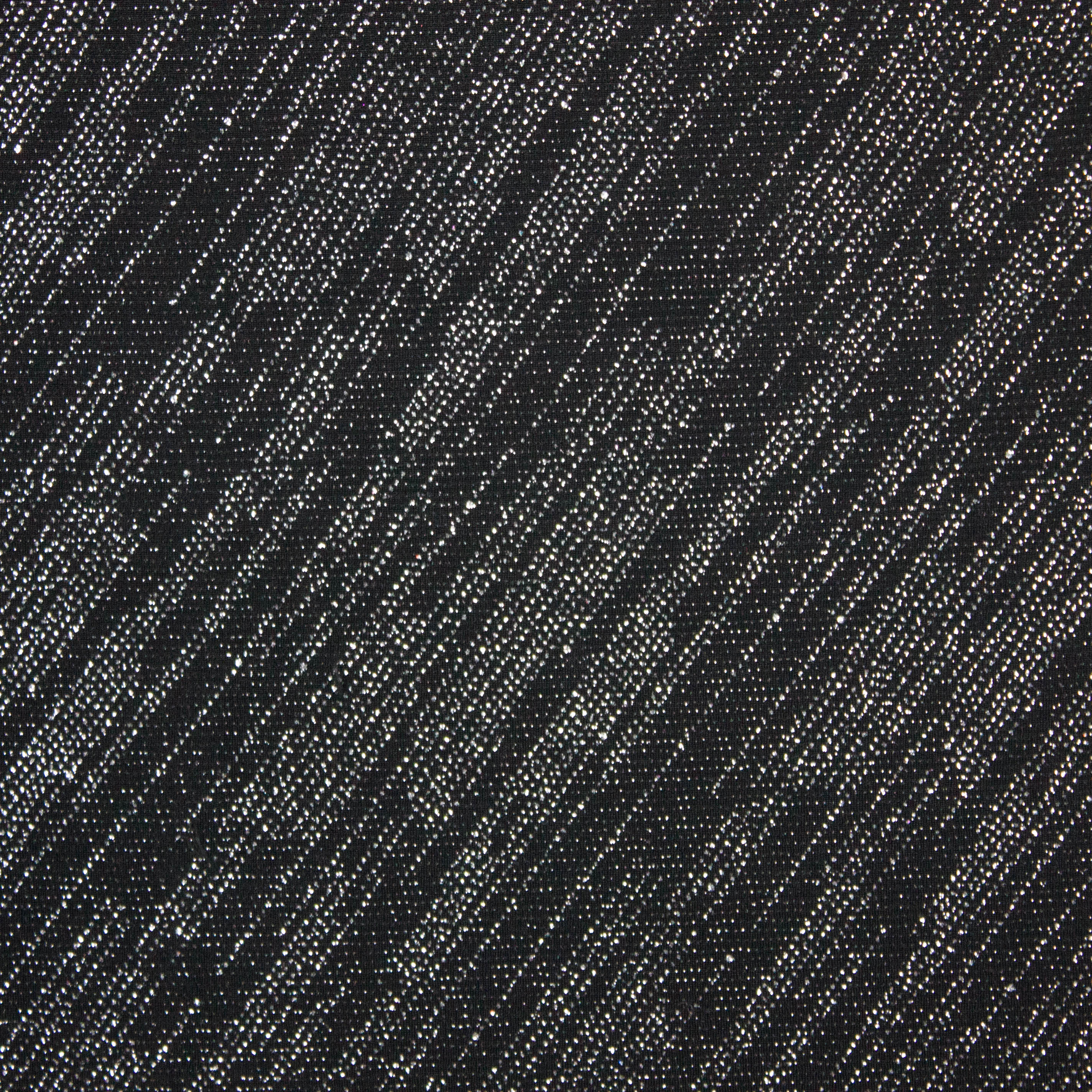 Zwarte tricot met zilveren glitters