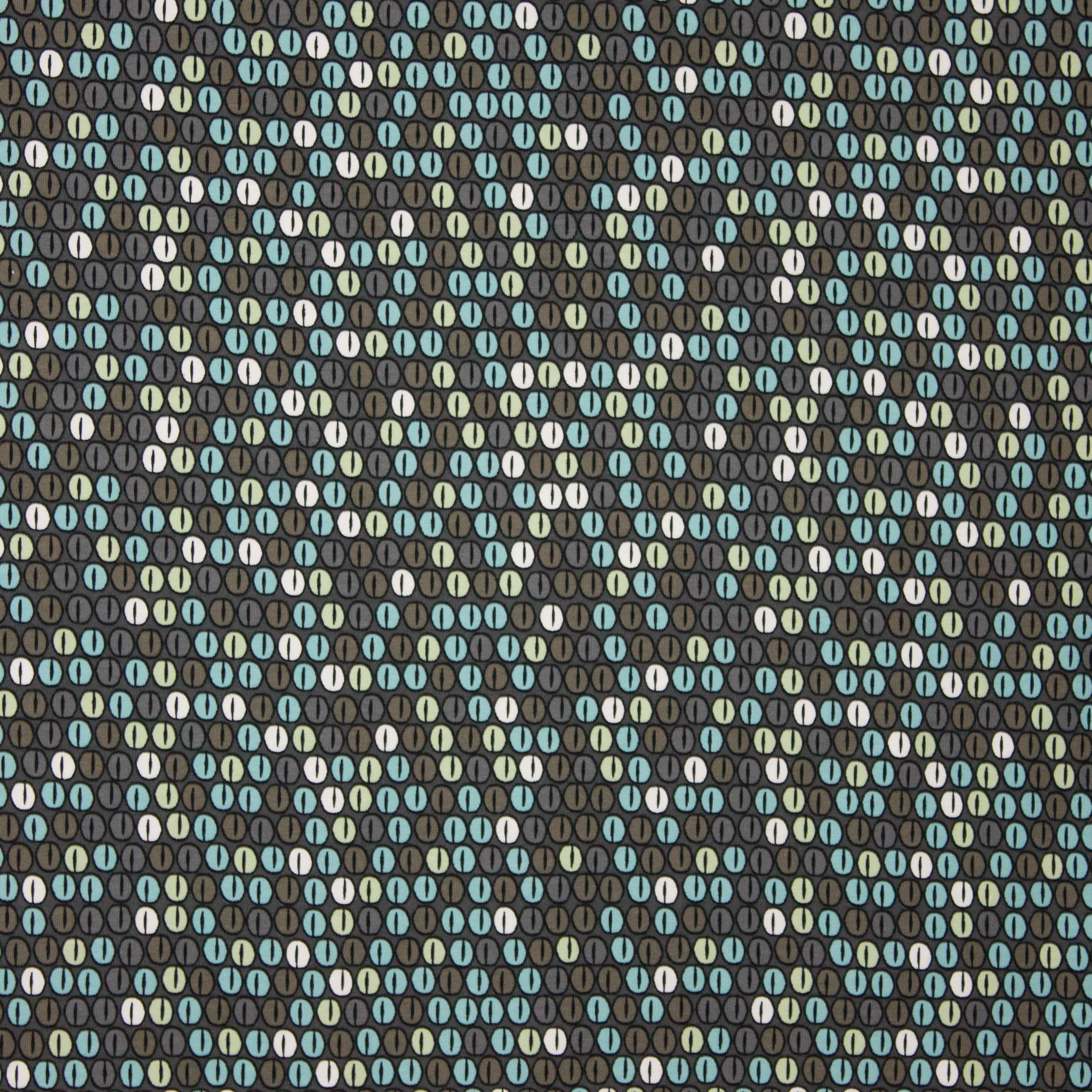 Tricot met motief van bolletjes met streepjes