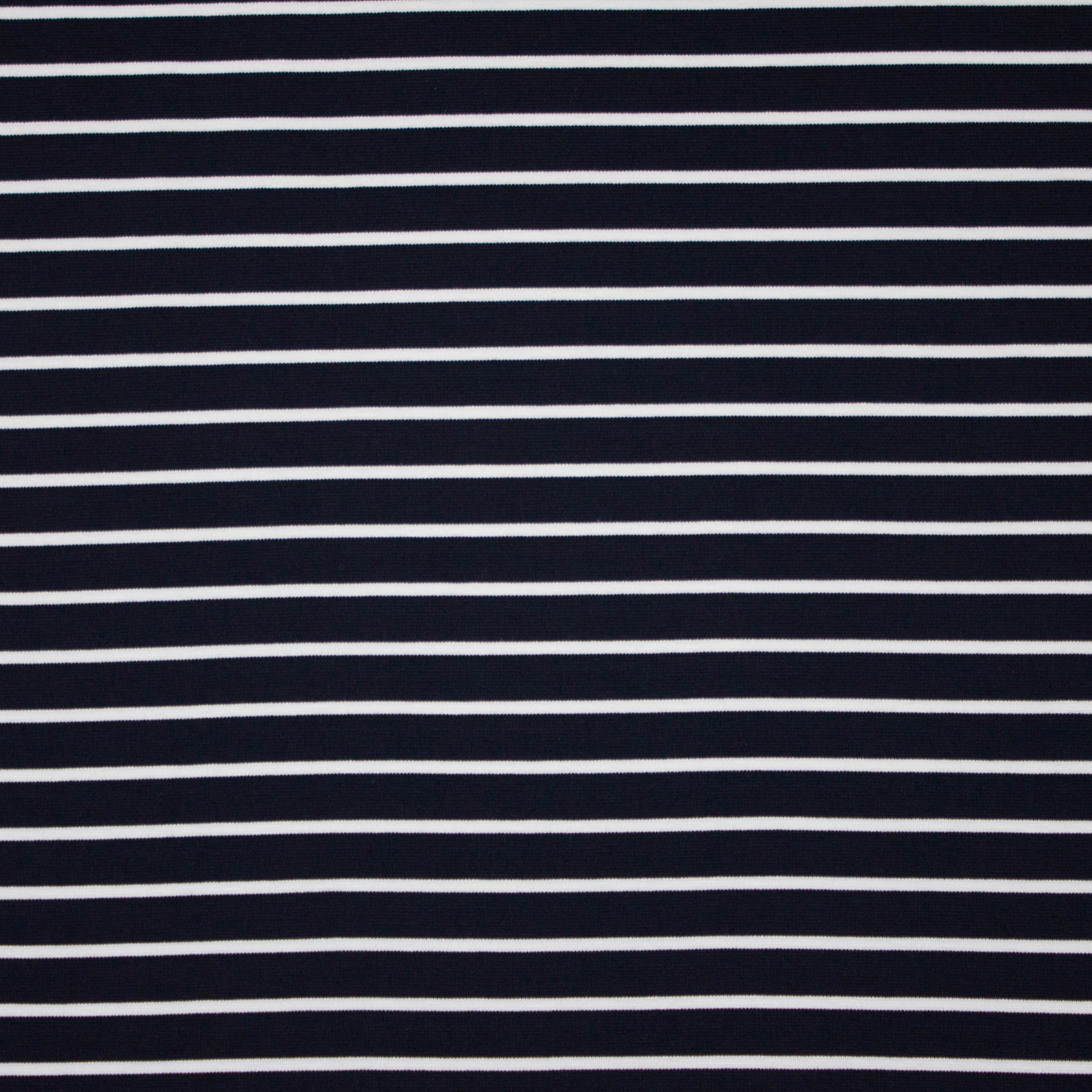 Stretch viscose - polyester mengeling met strepen