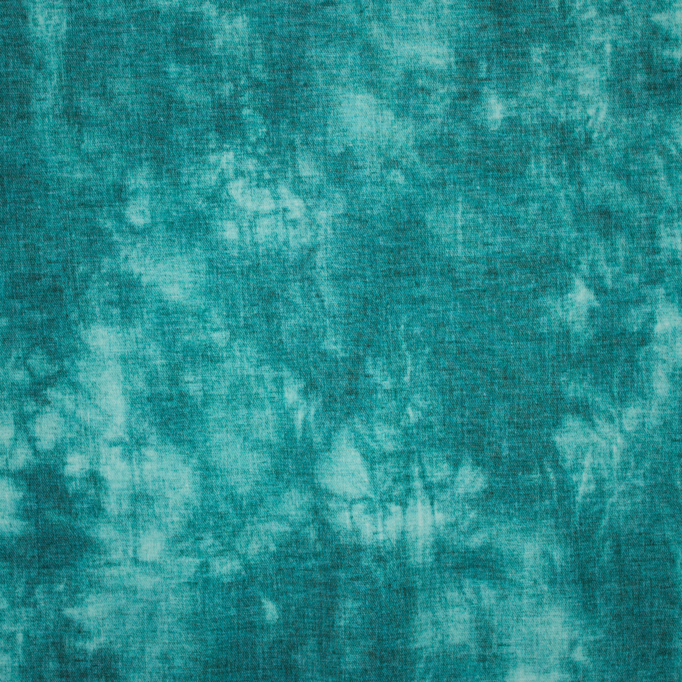 Groene stretchviscose met batik jeanslook