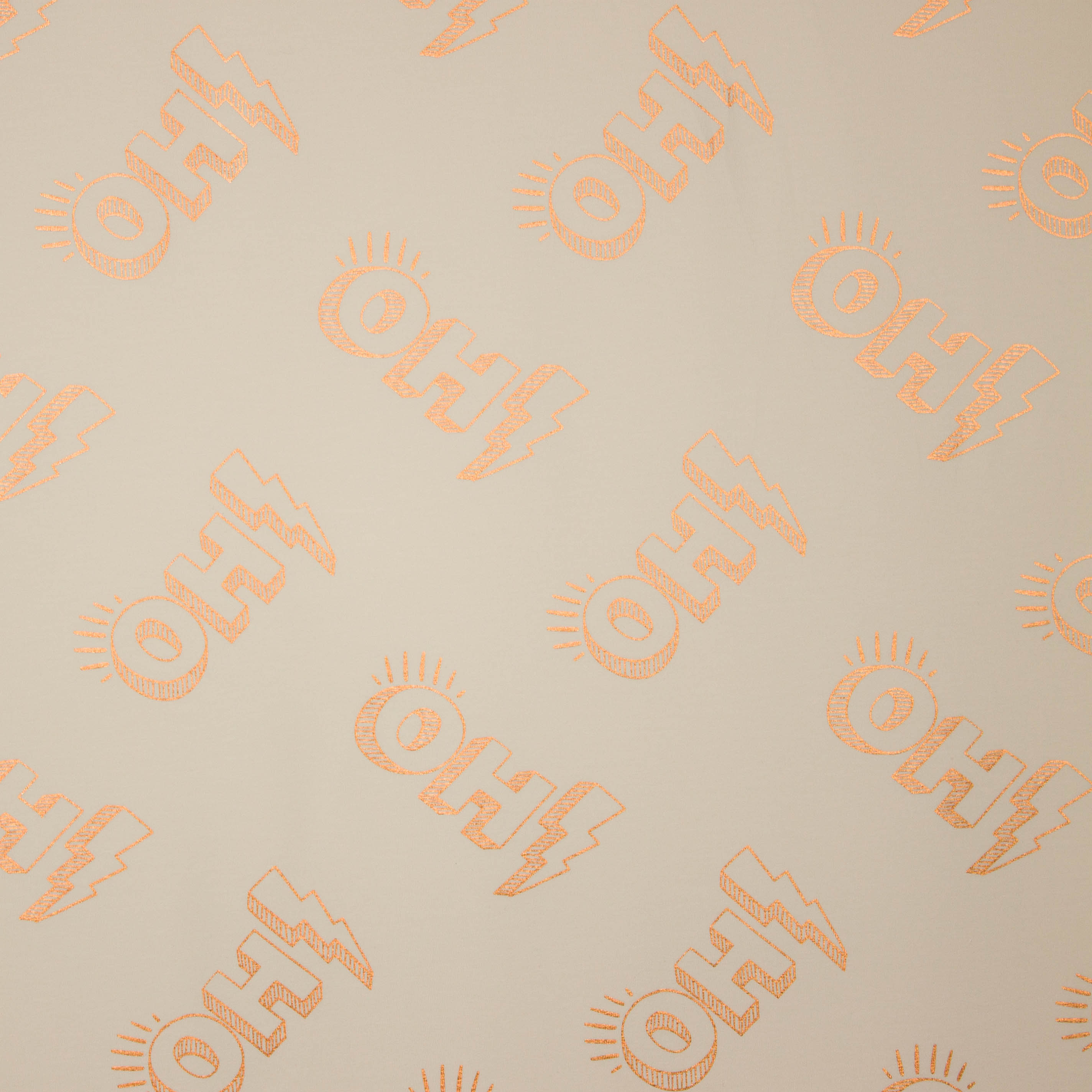 Ecru tricot met bronzen glans tekst OH! van 'Hamburger Liebe'