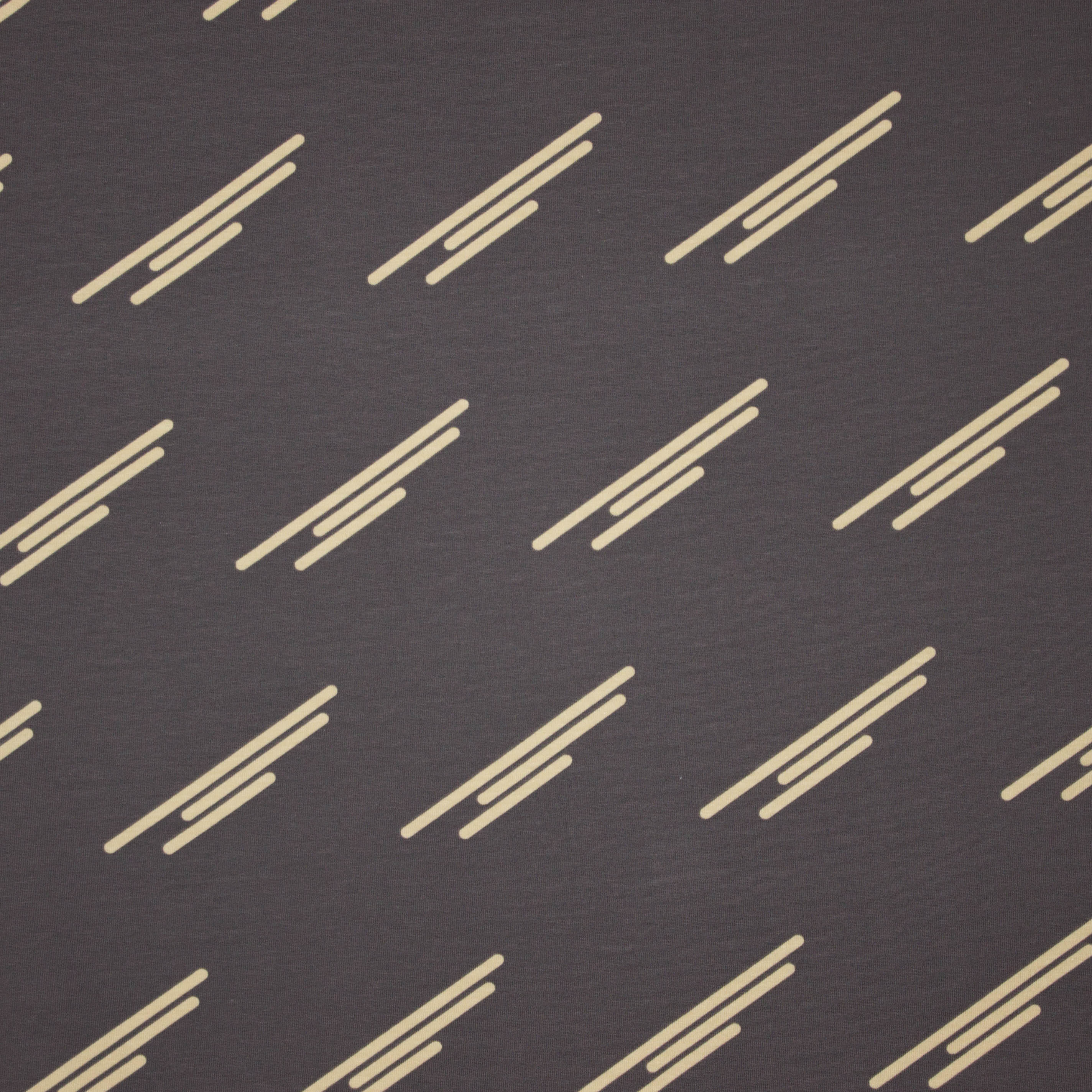 French Terry  in taupe met streepmotief van About Blue