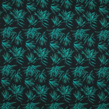 'Gütermann' zwarte french terry met varens