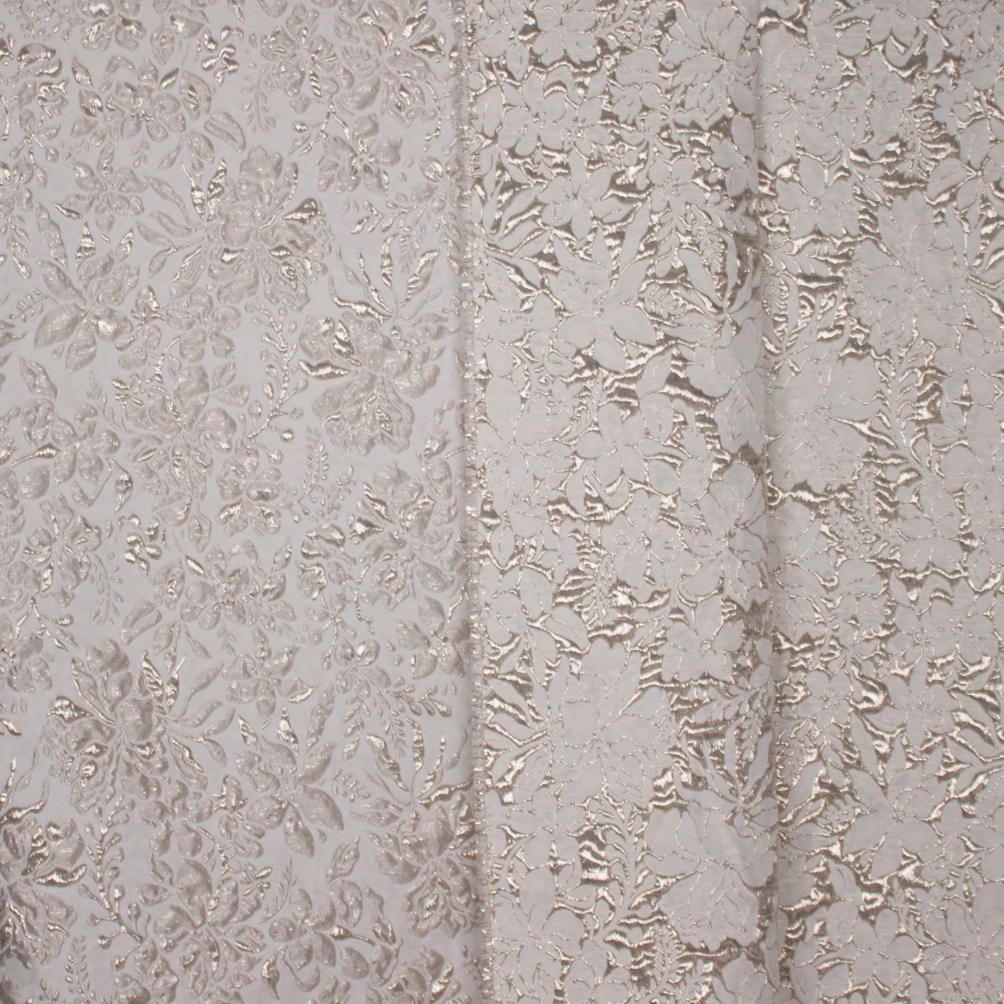Jacquard double face beige bloemen motief