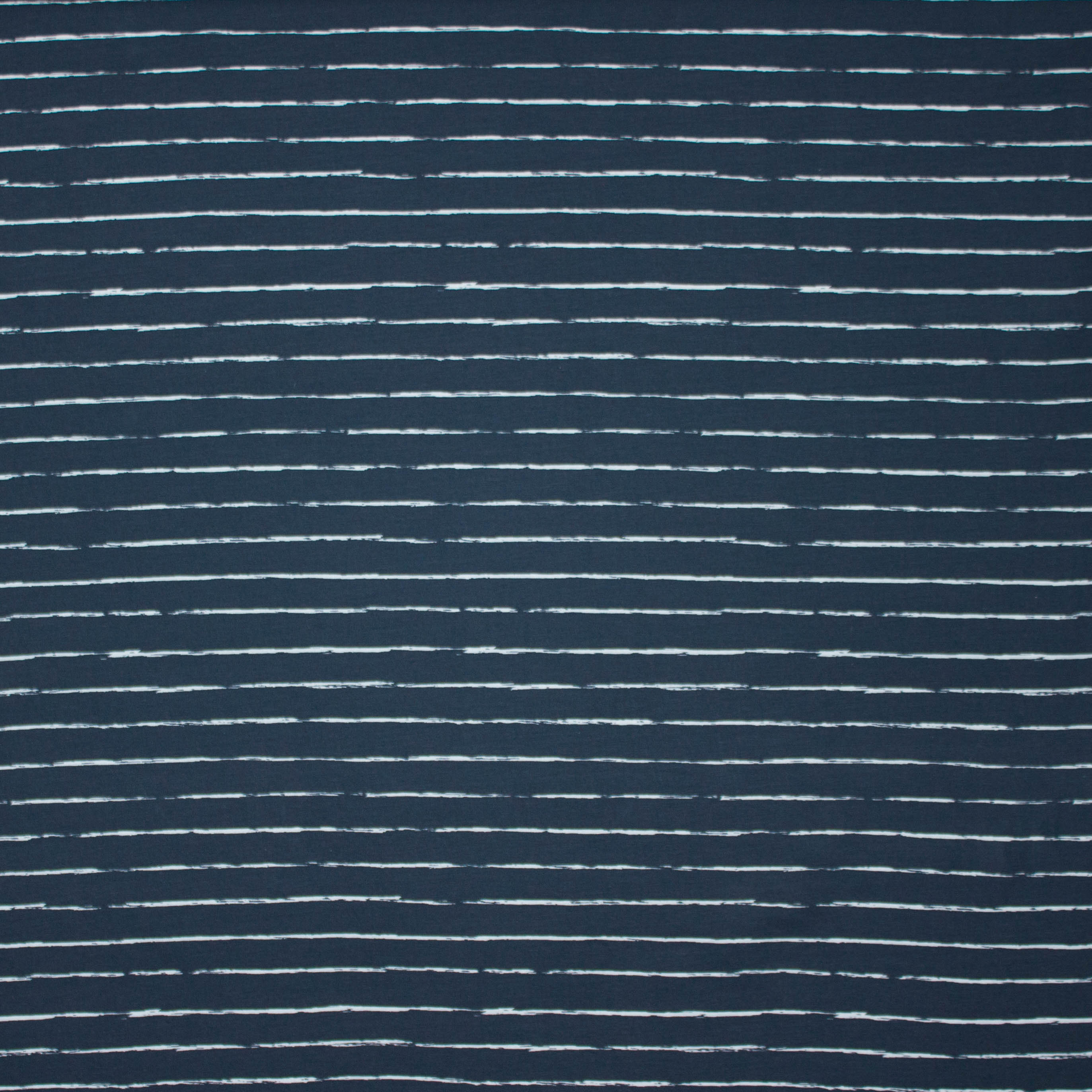 Donkerblauwe tricot met grijze streepjes 'Crayon' van 'Cherry Picking'