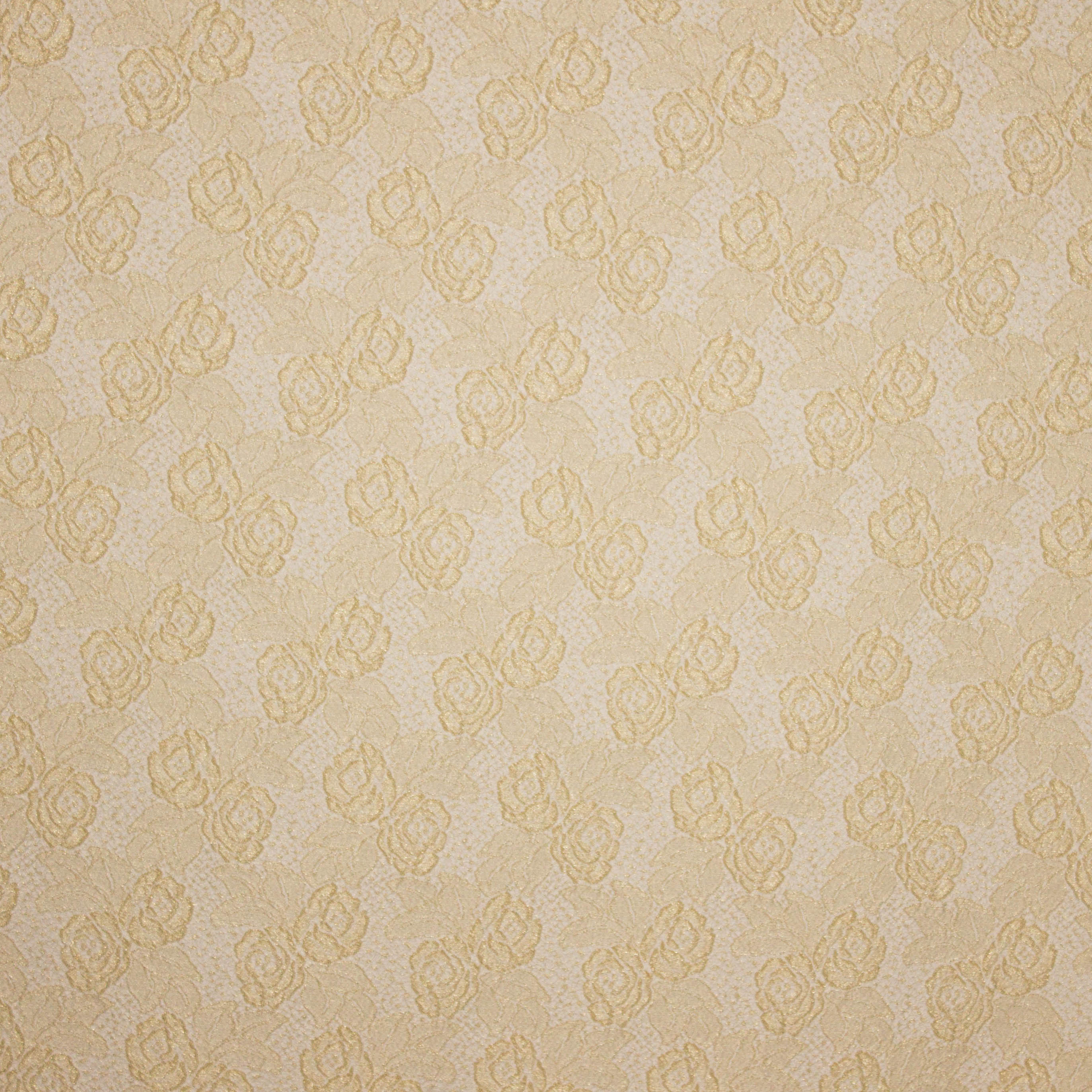 Jacquard goud glinster rozen motief