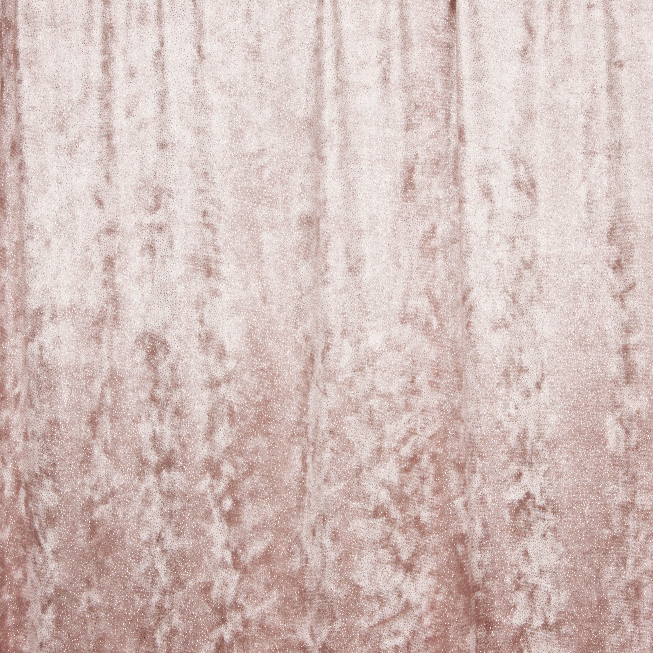 Lichtroze velours tricot met zilveren glitter