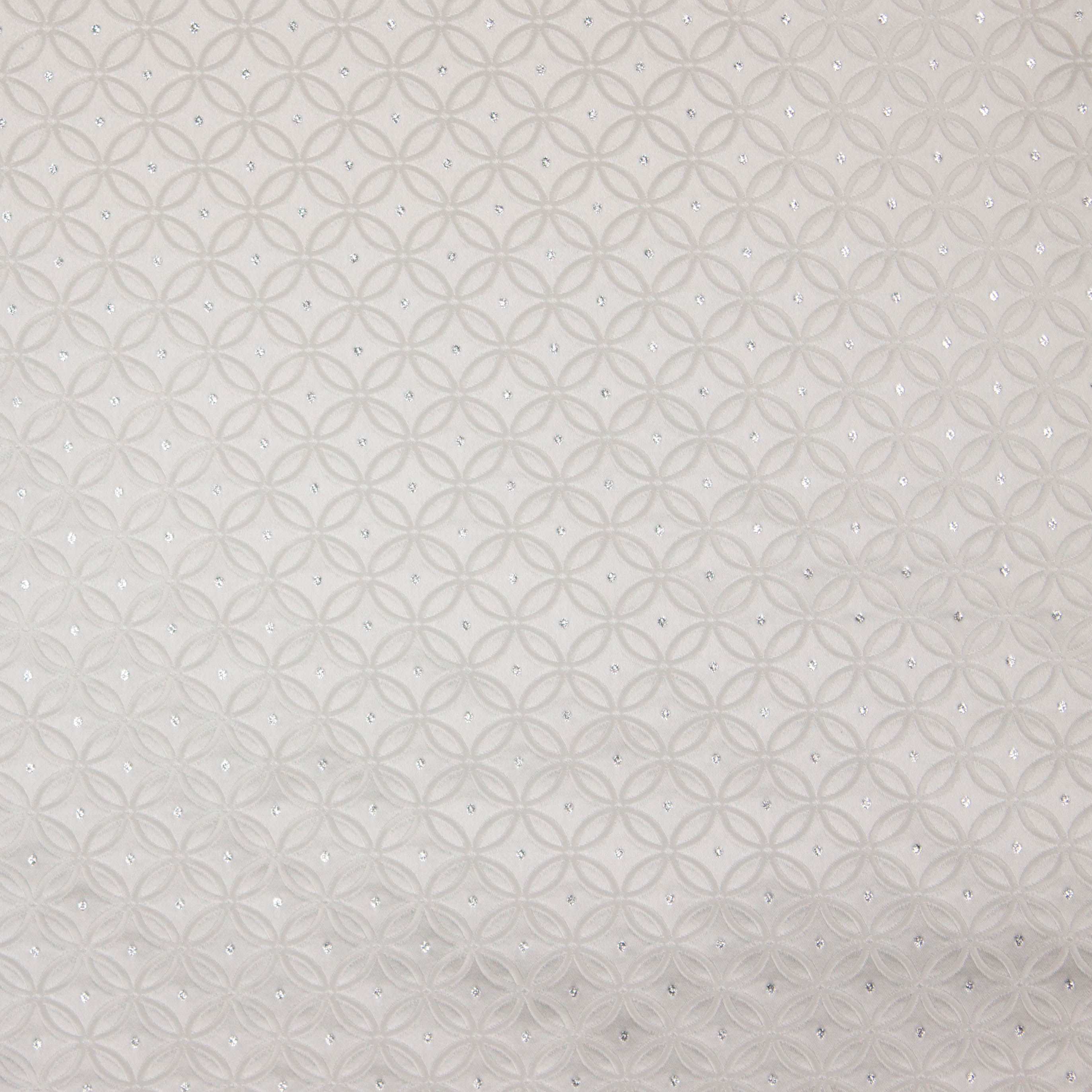 Ivoorkleurige jacquard met zilveren glitter
