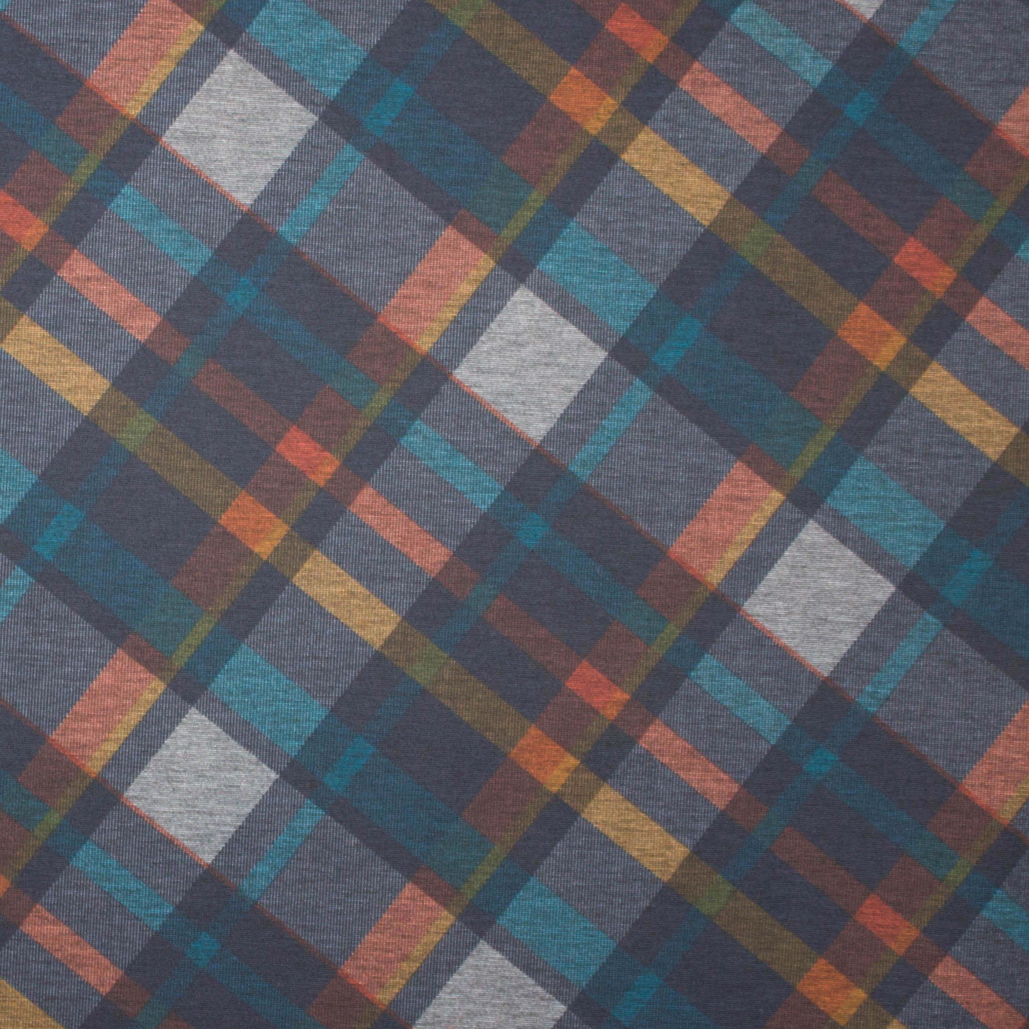 Polyester / viscose tricot met diagonale ruitjes van 'Stitched By You'