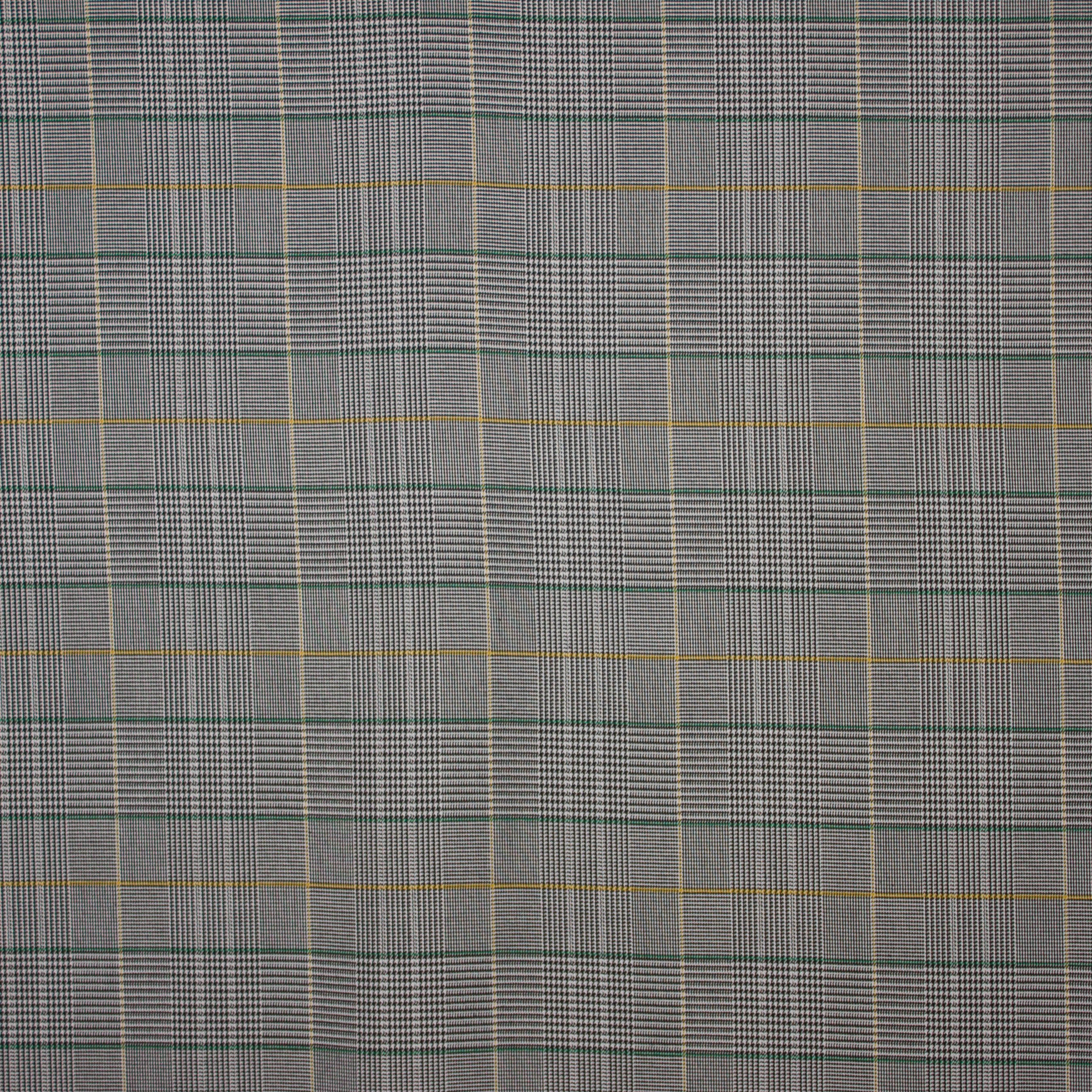 Polyester / viscose mengeling met pied de poule ruitjes motief van 'Fibre Mood'
