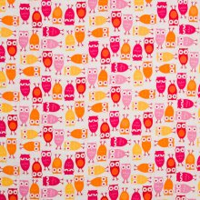 Katoen wit uiltjes motief